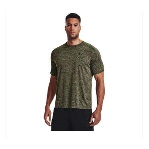 Men's Under Armour The Tech Tee Short Sleeve Shirt Dark Green Medium